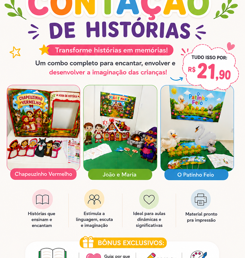 COMBO CONTAÇÃO DE HISTÓRIAS
