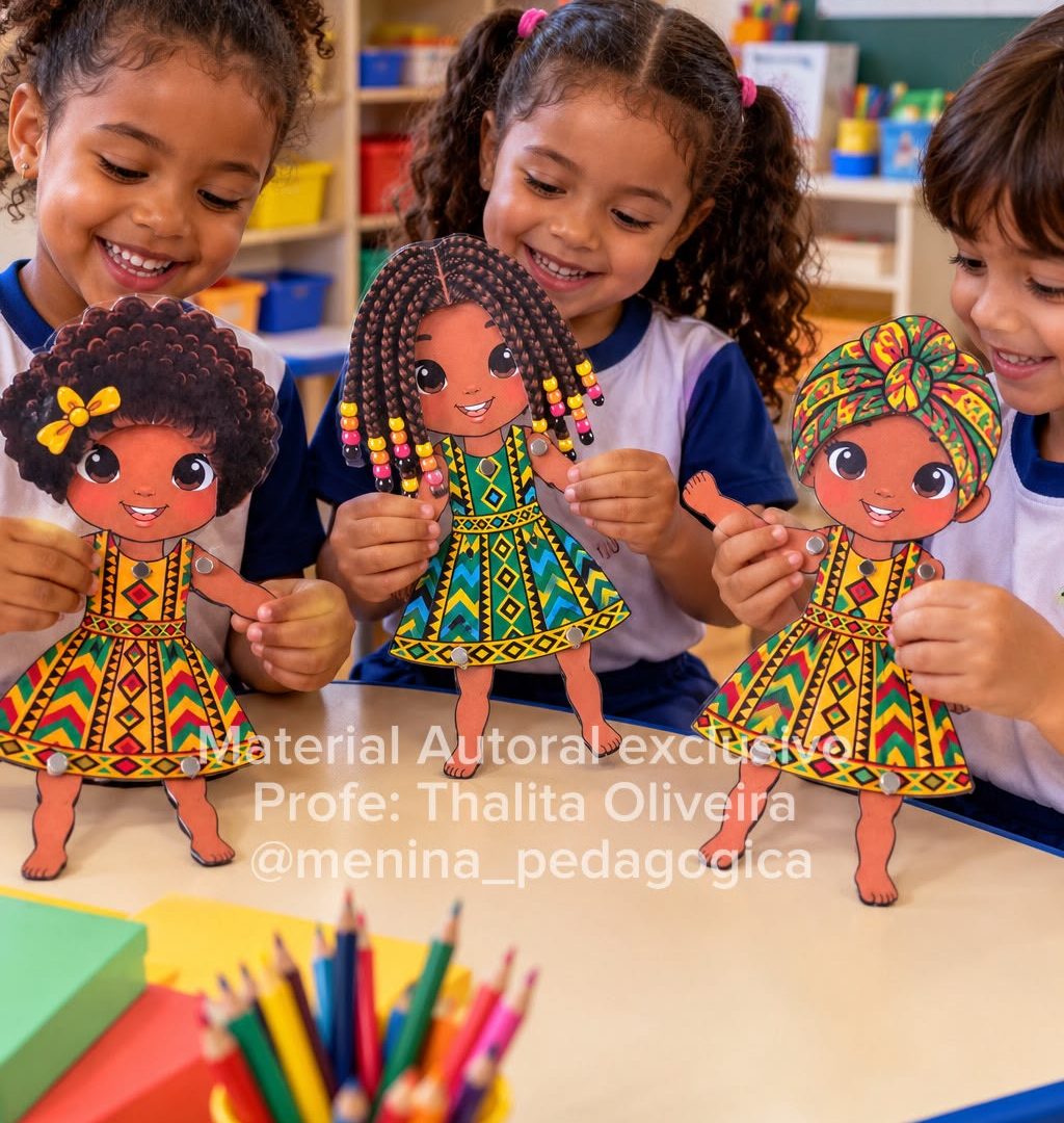 BONECA INTERATIVA ARTICULADA CONSCIÊNCIA NEGRA